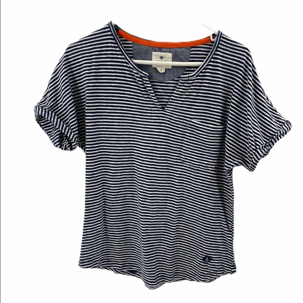 Sperry V-Neck Straps Shirt/Short Sleeves Small